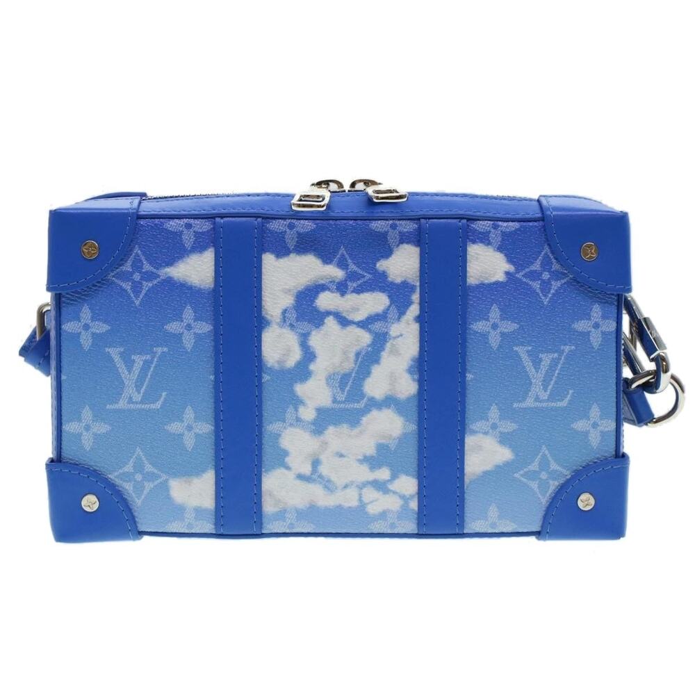 Louis Vuitton Monogram Clouds Soft Trunk Wallet Shoulder Bag Blue